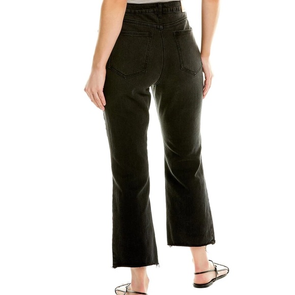 AVEC LES FILLES HIGH-RISE STRAIGHT LEG CROP BLACK JEAN in SIZE 30 - Picture 2 of 9